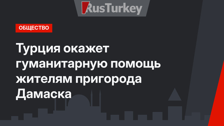 Турция окажет гуманитарную помощь жителям пригорода Дамаска