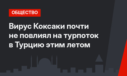 Вирус Коксаки почти не повлиял на турпоток в Турцию этим летом