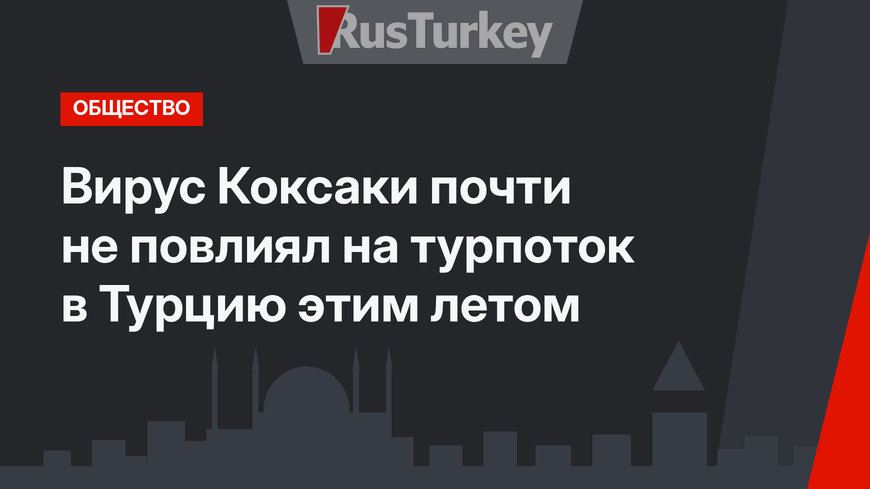 Вирус Коксаки почти не повлиял на турпоток в Турцию этим летом