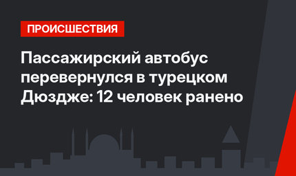 Пассажирский автобус перевернулся в турецком Дюздже: 12 человек ранено