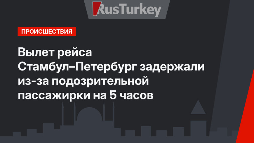 Вылет рейса Стамбул–Петербург задержали  из-за подозрительной пассажирки на 5 часов 