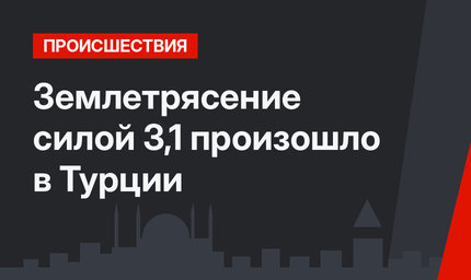 Землетрясение силой 3,1 произошло в Турции