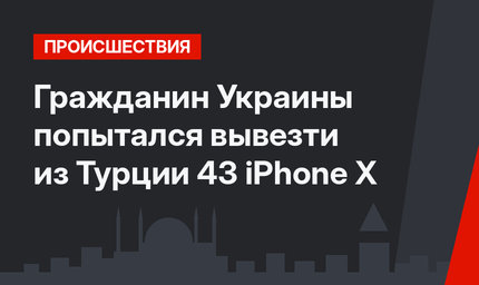 Гражданин Украины попытался вывезти из Турции 43 iPhone X
