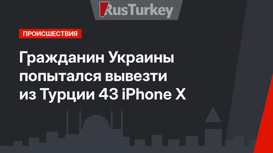 Гражданин Украины попытался вывезти из Турции 43 iPhone X