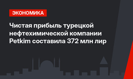Чистая прибыль турецкой нефтехимической компании Petkim составила 372 млн лир