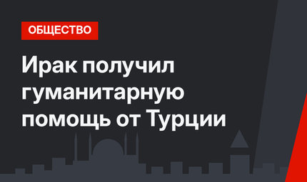 Ирак получил гуманитарную помощь от Турции