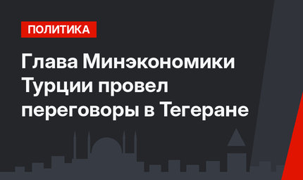 Глава Минэкономики Турции провел переговоры в Тегеране