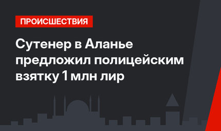 Сутенер в Аланье предложил полицейским взятку 1 млн лир