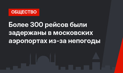 Более 300 рейсов были задержаны в московских аэропортах из-за непогоды