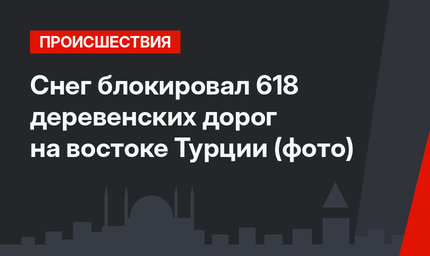 Снег блокировал 618 деревенских дорог на востоке Турции (фото)