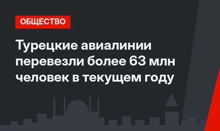 Турецкие авиалинии перевезли более 63 млн человек в текущем году
