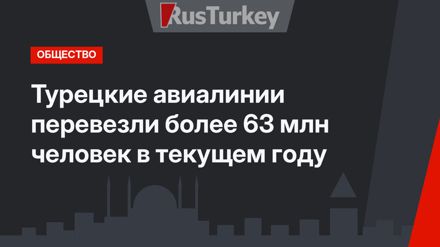 Турецкие авиалинии перевезли более 63 млн человек в текущем году