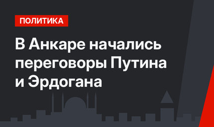 В Анкаре начались переговоры Путина и Эрдогана