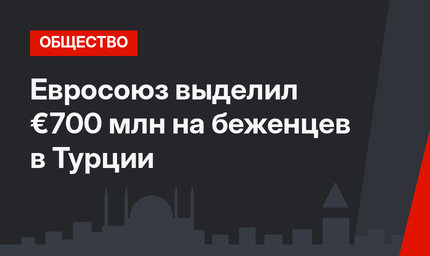Евросоюз выделил €700 млн на беженцев в Турции