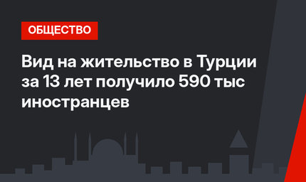 Вид на жительство в Турции за 13 лет получило 590 тыс иностранцев