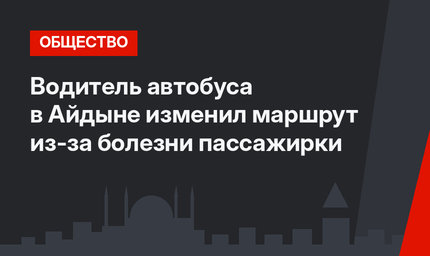 Водитель автобуса в Айдыне изменил маршрут из-за болезни пассажирки