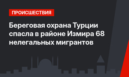 Береговая охрана Турции спасла в районе Измира 68 нелегальных мигрантов