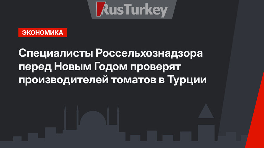 Специалисты Россельхознадзора перед Новым Годом проверят производителей томатов в Турции