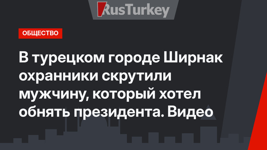 В турецком городе Ширнак охранники скрутили мужчину, который хотел обнять президента. Видео