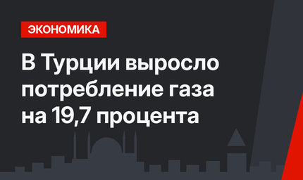 В Турции выросло потребление газа на 19,7 процента