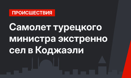 Самолет турецкого министра экстренно сел в Коджаэли