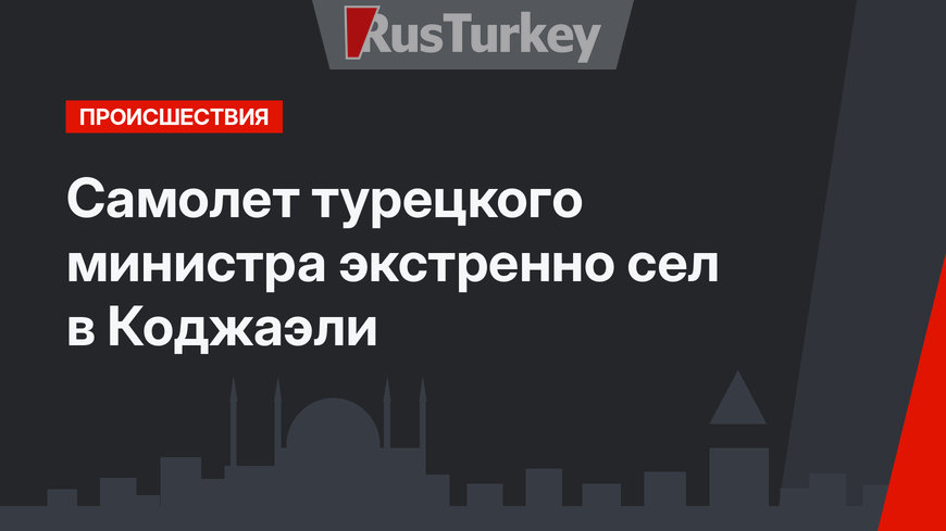 Самолет турецкого министра экстренно сел в Коджаэли