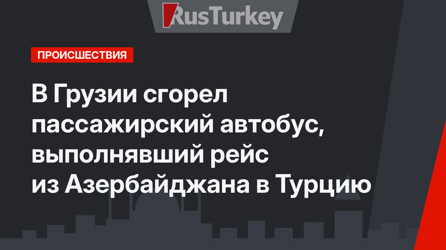 В Грузии сгорел пассажирский автобус, выполнявший рейс из Азербайджана в Турцию