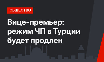 Вице-премьер: режим ЧП в Турции будет продлен