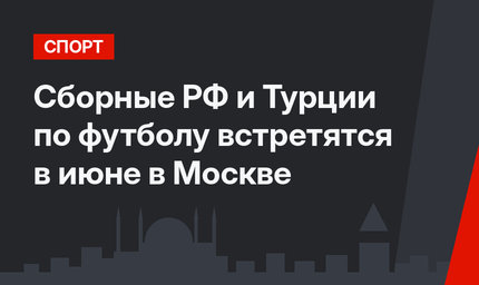 Сборные РФ и Турции по футболу встретятся в июне в Москве