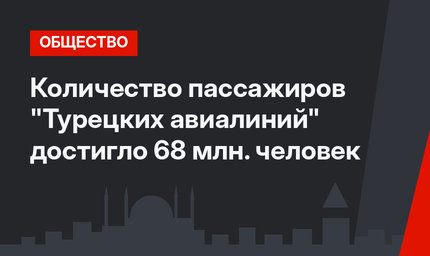 Количество пассажиров  "Турецких авиалиний" достигло 68 млн. человек