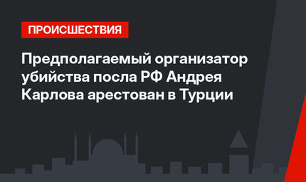 Предполагаемый организатор убийства посла РФ Андрея Карлова арестован в Турции‍