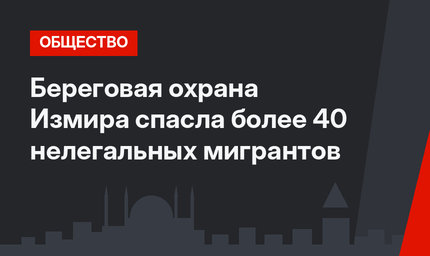 Береговая охрана Измира спасла более 40 нелегальных мигрантов