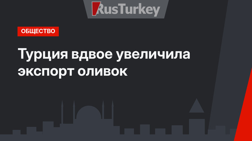 Турция вдвое увеличила экспорт оливок