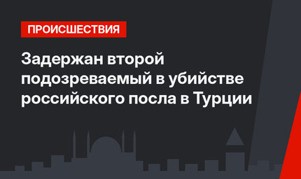 Задержан второй подозреваемый в убийстве российского посла в Турции