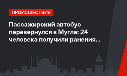 Пассажирский автобус перевернулся в Мугле: 24 человека получили ранения (фото и видео)