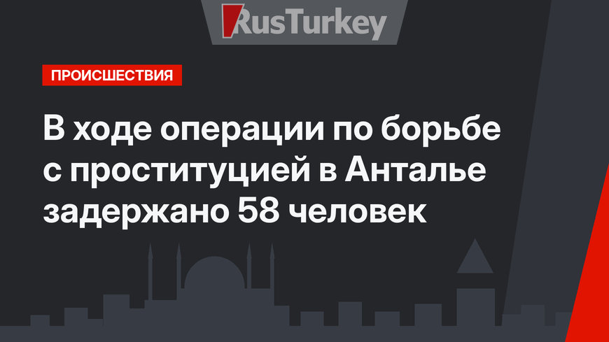 В ходе операции по борьбе с проституцией в Анталье задержано 58 человек