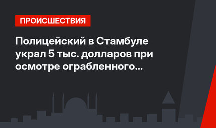 Полицейский в Стамбуле украл 5 тыс. долларов при осмотре ограбленного обменника