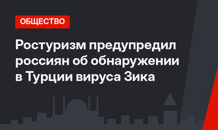 Ростуризм предупредил россиян об обнаружении в Турции вируса Зика