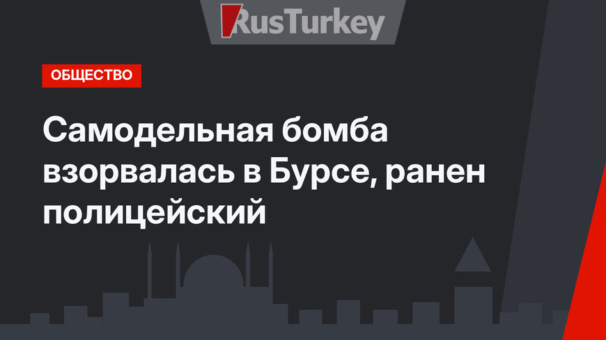 Самодельная бомба взорвалась в Бурсе, ранен полицейский