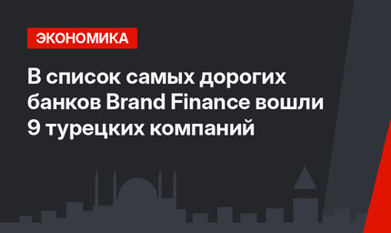 В список самых дорогих банков Brand Finance вошли 9 турецких компаний