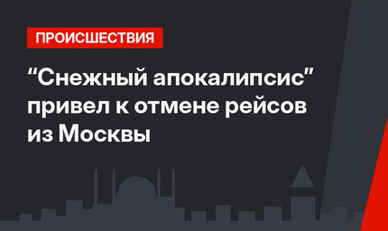 “Снежный апокалипсис” привел к отмене рейсов из Москвы