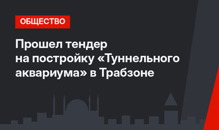 Прошел тендер на постройку «Туннельного аквариума» в Трабзоне