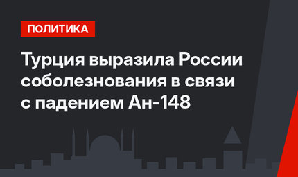 Турция выразила России соболезнования в связи с падением Ан-148