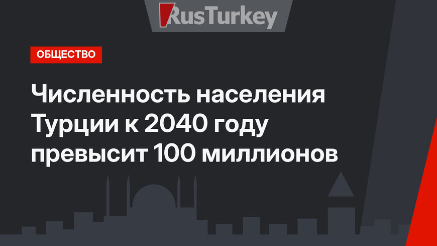 Численность населения Турции к 2040 году превысит 100 миллионов