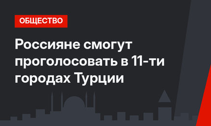 Россияне смогут проголосовать в 11-ти городах Турции