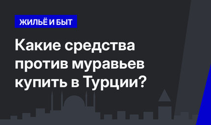 Какие средства против муравьев купить в Турции?