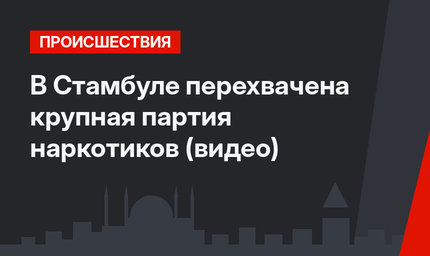 В Стамбуле перехвачена крупная партия наркотиков (видео)