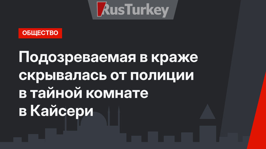 Подозреваемая в краже скрывалась от полиции в тайной комнате в Кайсери