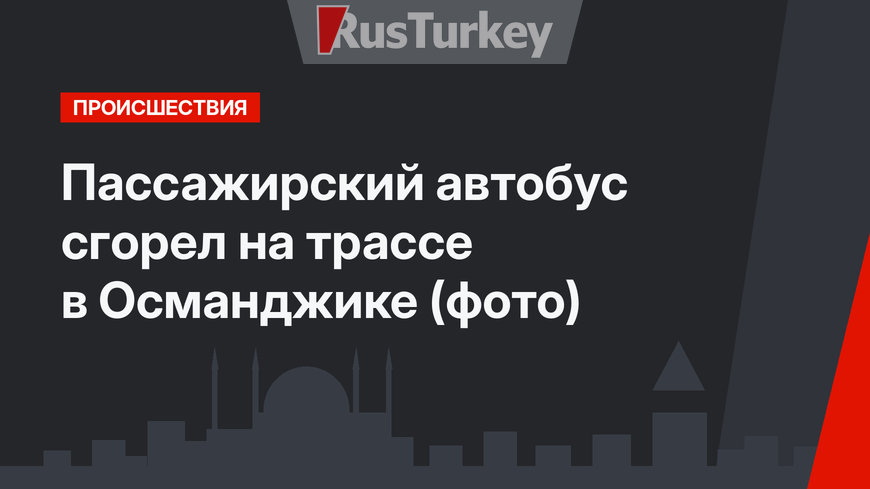 Пассажирский автобус сгорел на трассе в Османджике (фото)