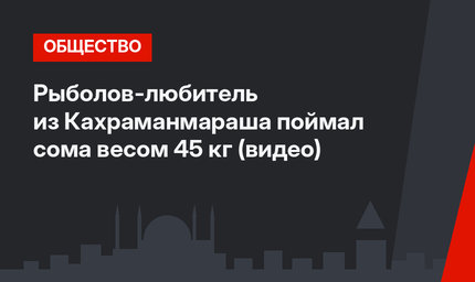 Рыболов-любитель из Кахраманмараша поймал сома весом 45 кг (видео)